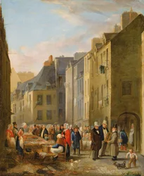 Le marché aux poissons à Cherbourg, 1830-40